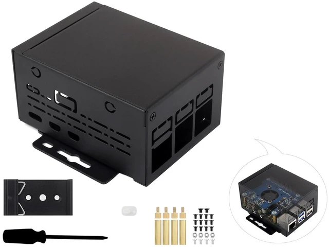 Main image of Metal Case for Raspberry Pi 5, Support Add Pi 5 Active Cooler & Pi5 POE HAT & PCIe to M.2 HAT+ & PCIe to M.2 Board Most Hats/Modules and Accessories for Pi 5
