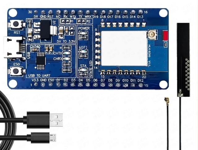 Main image of HLK-B300 UART to WI FI6 Module Low Power Support Serial to WI FI STA/WI FI AP/BLE Compatible with TCP/IP Protocol (Test Kit)