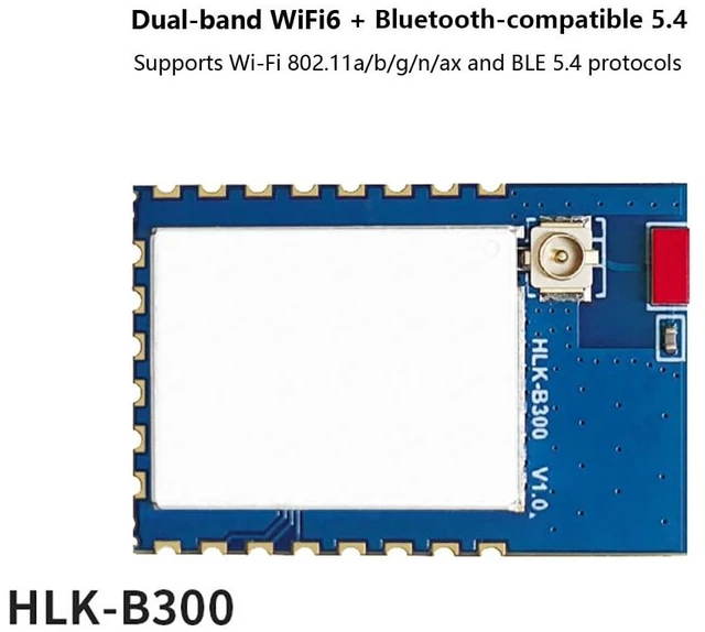 Alt view image 7 of 7 - HLK-B300 UART to WI FI6 Module Low Power Support Serial to WI FI STA/WI FI AP/BLE Compatible with TCP/IP Protocol (Test Kit)