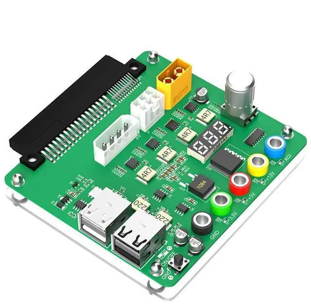 Main image of 6Pin ATX Power Supply Breakout Board Acrylic Case Kit 4 x USB 2.0 Ports Compatible with Dell D750E-S1 DPS-750AB-2 A 05NF18 D750E-S6 05RHVV PSU