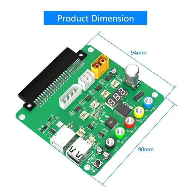 Alt view image 5 of 7 - 6Pin ATX Power Supply Breakout Board Acrylic Case Kit 4 x USB 2.0 Ports Compatible with Dell D750E-S1 DPS-750AB-2 A 05NF18 D750E-S6 05RHVV PSU