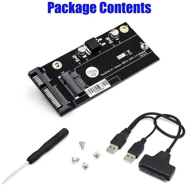Alt view image 4 of 5 - 20+6Pin SSD to SATA 2.5inch USB Adapter Card with USB 2.0 Cable Converter for Laptop Think pad X1 Carbon