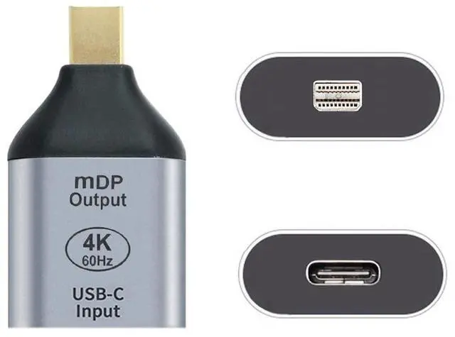 Main image of USB C to Mini Displayport Converter(The Mini Displayport Terminal Must be Connected to The Monitor, not The Host.You Need to use The 10Gbps USB C to C Cable.Other Cable not Work)