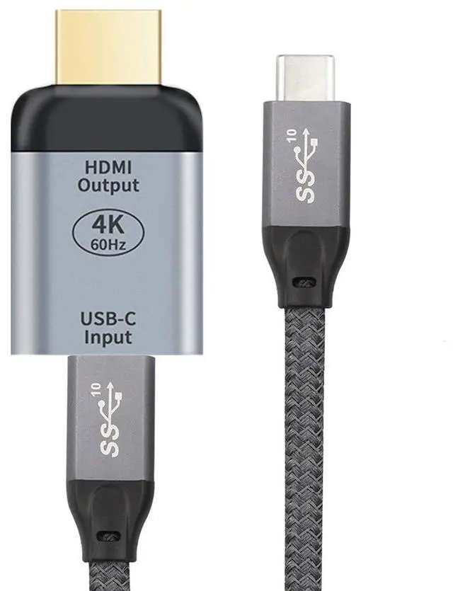 Main image of USB C to HDMI Converter USB 3.1 Type C Female Source to HDMI Sink HDTV Adapter 4K 60hz 1080P with 10Gbps 100W PD Fast Charge 5A Cable for Tablet Phone Laptop
