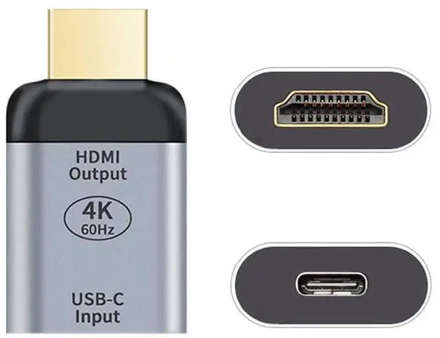 Alt view image 4 of 7 - USB C to HDMI Converter USB 3.1 Type C Female Source to HDMI Sink HDTV Adapter 4K 60hz 1080P with 10Gbps 100W PD Fast Charge 5A Cable for Tablet Phone Laptop