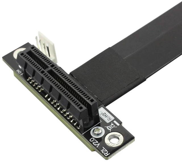 Alt view image 3 of 7 - ADT-R42 Series PCI-E 4X to M.2 NGFF NVMe M Key 2280 Riser Card 32G/BPS PCIe 3.0 x4 High Speed M2 Key-M PCI-Express Extension Cable (R42SL 30CM)