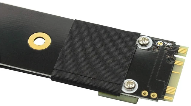 Alt view image 6 of 7 - ADT-R42 Series PCI-E 4X to M.2 NGFF NVMe M Key 2280 Riser Card 32G/BPS PCIe 3.0 x4 High Speed M2 Key-M PCI-Express Extension Cable (R42SL 30CM)