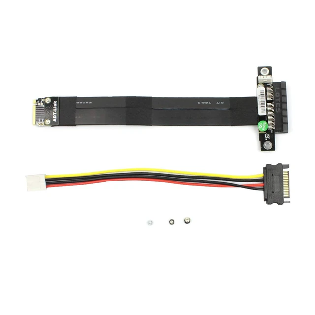 Alt view image 4 of 7 - ADT-R42 Series PCI-E 4X to M.2 NGFF NVMe M Key 2280 Riser Card 32G/BPS PCIe 3.0 x4 High Speed M2 Key-M PCI-Express Extension Cable (R42SF 30CM)