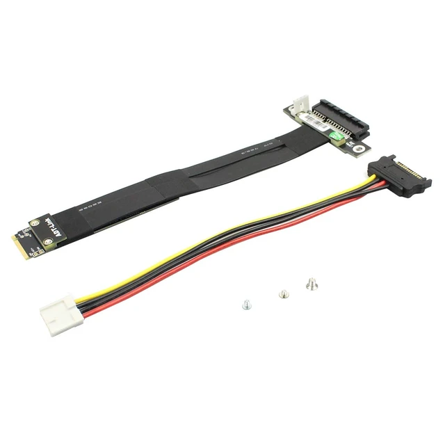Alt view image 5 of 7 - ADT-R42 Series PCI-E 4X to M.2 NGFF NVMe M Key 2280 Riser Card 32G/BPS PCIe 3.0 x4 High Speed M2 Key-M PCI-Express Extension Cable (R42SF 30CM)