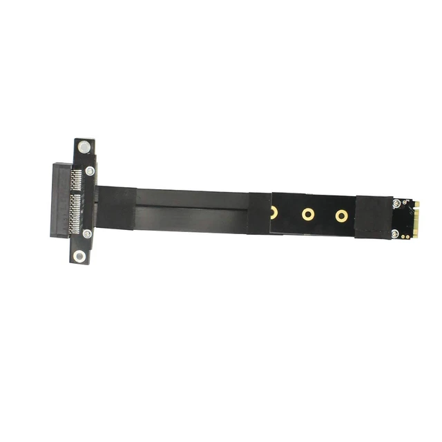 Alt view image 6 of 7 - ADT-R42 Series PCI-E 4X to M.2 NGFF NVMe M Key 2280 Riser Card 32G/BPS PCIe 3.0 x4 High Speed M2 Key-M PCI-Express Extension Cable (R42SF 30CM)