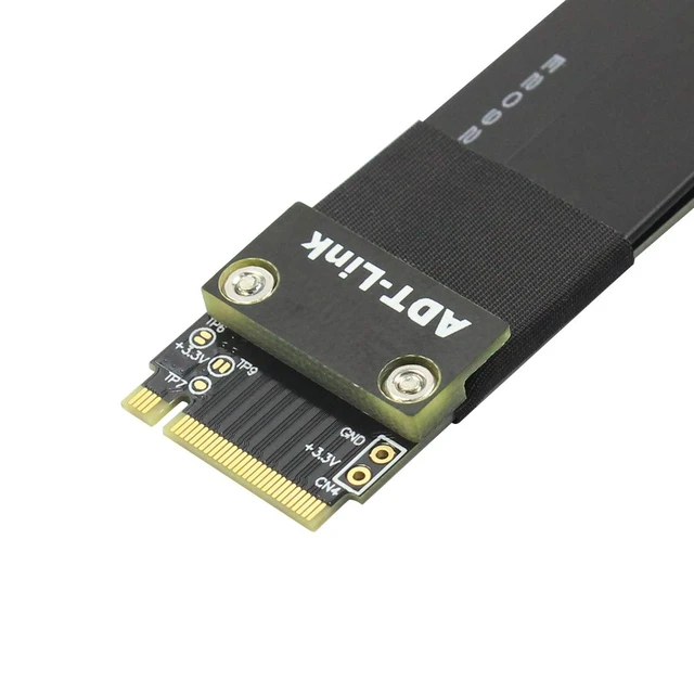 Alt view image 7 of 7 - ADT-R42 Series PCI-E 4X to M.2 NGFF NVMe M Key 2280 Riser Card 32G/BPS PCIe 3.0 x4 High Speed M2 Key-M PCI-Express Extension Cable (R42SF 30CM)