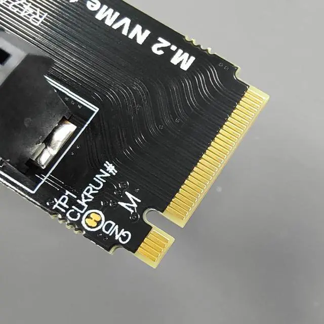Alt view image 6 of 7 - JMT NVMe M2 Key-M to PCI-e 4.0 4X 1X Slot Riser Card with 4 Pin MOLEX Power Cable M.2 2260 2280 SSD Port to PCIE Adapter Converter Multiplier for BTC Miner Mining (R42A)