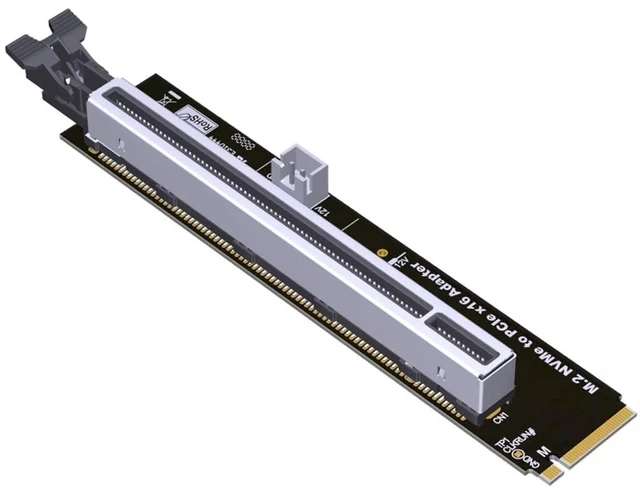 Main image of ADT-R4 PCIe 4.0 M.2 Key-M to PCI-E X4 X16 Riser Adapter Card with SATA Power Cable Compatible with M.2 NVMe SSD 2260 2280 (R43B, to X16)