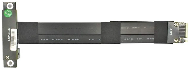 Alt view image 5 of 7 - ADT-R42 Series PCI-E 4X to M.2 NGFF NVMe M Key 2280 Riser Card 32G/BPS PCIe 3.0 x4 High Speed M2 Key-M PCI-Express Extension Cable (R42SL 30CM)