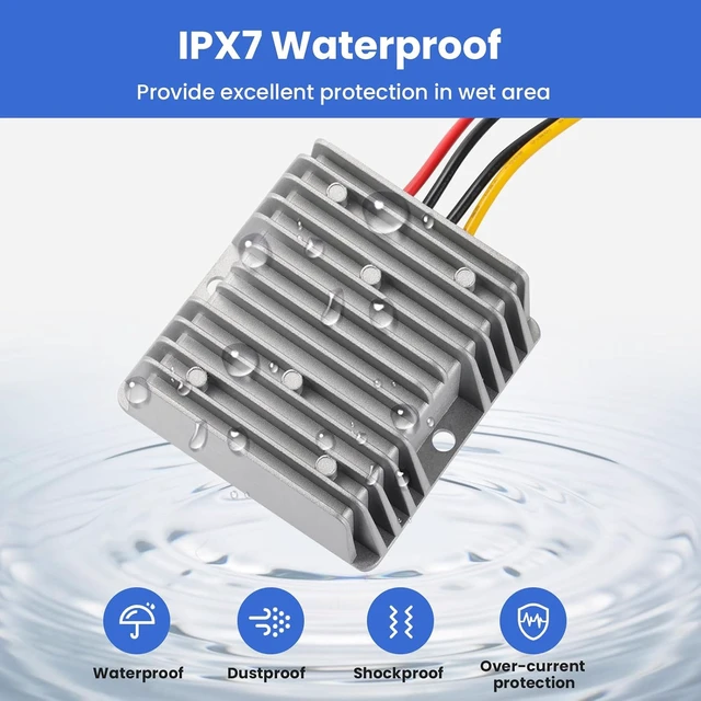 Alt view image 2 of 7 - 120W DC 9V-32V Step Down to 12V 10A Voltage Regulator for Golf Carts