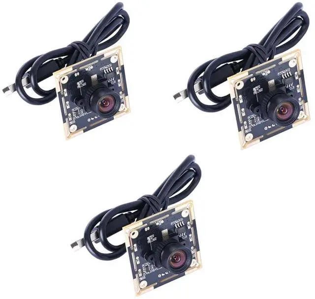 Main image of OV9732 USB HD Camera 1MP 100° FOV, 1280x720 Resolution, Plug & Play UVC Webcam with Manual Focus, Compatible with PC/MAC/Linux/Android for Facial Recognition/QR Scanning 2m Length Cable (3 Packs)