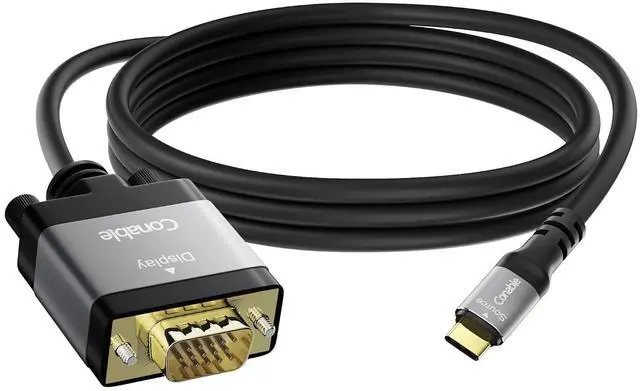Main image of USB C to VGA Cable 20 FT, USB Type-C to VGA Adapter Cord, (Thunderbolt 3/4) Compatible with iPhone 17/16/15 Series, MacBook Pro/Air, iPad Pro, iMac, Galaxy S24, XPS, Surface Book 3 and More, Black