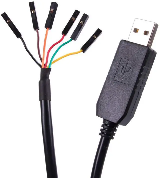 Main image of USB to TTL UART Serial 5V 3.3V Adapter Converter Cable 4 Pin 0.1 inch Pitch Female Socket TTL-232r-RPI Debug Cable with FT232RL Chip (Logic 3.3v Level)