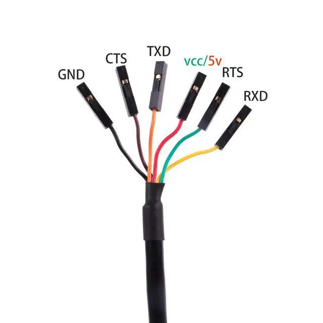 Alt view image 3 of 6 - USB to TTL UART Serial 5V 3.3V Adapter Converter Cable 4 Pin 0.1 inch Pitch Female Socket TTL-232r-RPI Debug Cable with FT232RL Chip (Logic 3.3v Level)