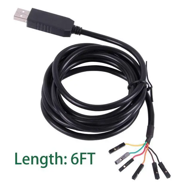 Alt view image 5 of 6 - USB to TTL UART Serial 5V 3.3V Adapter Converter Cable 4 Pin 0.1 inch Pitch Female Socket TTL-232r-RPI Debug Cable with FT232RL Chip (Logic 3.3v Level)