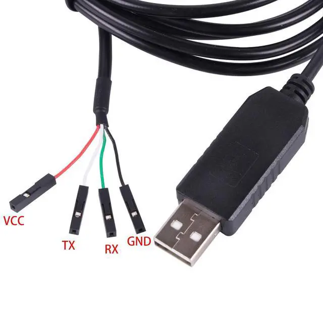 Alt view image 4 of 7 - USB to TTL Serial 5V 3.3V Adapter Cable TX RX VCC GND Pinout with 4 Pin 0.1 inch Pitch Female Socket FT232RL Chip for Windows 10 8 7 XP Vista Android Mac OS (Logic 5V Level)