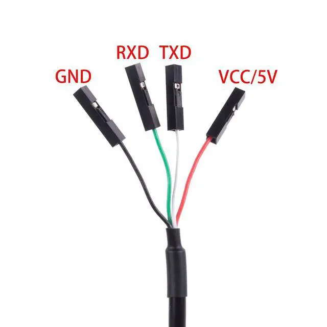 Alt view image 3 of 7 - USB to TTL Serial 5V 3.3V Adapter Cable TX RX VCC GND Pinout with 4 Pin 0.1 inch Pitch Female Socket FT232RL Chip for Windows 10 8 7 XP Vista Android Mac OS (Logic 5V Level)