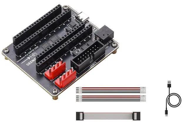 Alt view image 2 of 6 - RGB Matrix Adapter Expansion Board for ESP32-S3-DevKitC-1 & ESP32-DevKitC- USB Type-C Interface, GPIO Expansion Module for IoT Prototyping