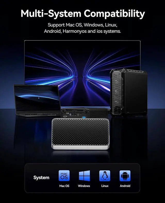 Alt view image 6 of 7 - X40 4TB USB4 Portable NVMe SSD (40Gbps), up to 3800MB/s | USB4.0, Compatible with Thunderbolt 3/4(40Gbps), USB-C (10Gbps), Fanless Aluminum Design, Ice Skin Heat Dissipation