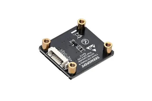 Alt view image 4 of 7 - 1.3 Inch LCD HAT with ST7789 Controller, 240x240 Resolution SPI Interface Display Module for Raspberry Pi/Arduino, Python/C Demo Codes, Text & Image Support