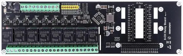 Main image of 8 Channel Relay Board, Optocoupler Isolated Relay Module, 5-12V Wide Voltage Input, GPIO Jumper Select, LED Indicators, Relay Expansion Board Compatible with Raspberry Pi & for Raspberry Pi Pico