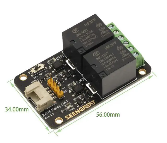 Alt view image 6 of 7 - 2 Channel Relay Module Relay Expansion Board for Raspberry Pi Zero/Zero W/Zero WH/2B/3B/3B+/4B STM32 Ardui.,Optocoupler Isolation 3.3V&5V