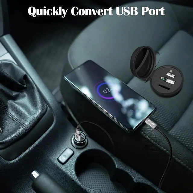 Alt view image 6 of 7 - USB Travel Adapter 6-in-1, for Internet/Data/Charging/Video, Includes: USB-C to RJ45 Adapter, Type-C 3.1 Cable, USB to USB-C Connector, USB4 Right Angle Converter, SIM Card Ejector Tool, Storage Box