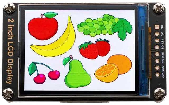 Main image of 2" SPI LCD Display Module 240×320 Resolution, ST7789V Controller, IPS TFT Screen, Compatible with Arduino, Raspberry Pi, ESP32, STM32, 3.3V/5V Input, RGB Color Panel