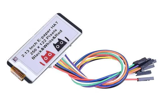 Alt view image 2 of 7 - 2.13 Inch E-Ink Display HAT for Raspberry Pi/Jetson Nano/Arduino/STM32 Three Color Red White Black E-Paper Screen SPI Interface 250x122 Resolution