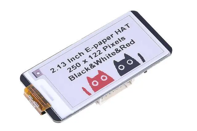 Alt view image 3 of 7 - 2.13 Inch E-Ink Display HAT for Raspberry Pi/Jetson Nano/Arduino/STM32 Three Color Red White Black E-Paper Screen SPI Interface 250x122 Resolution