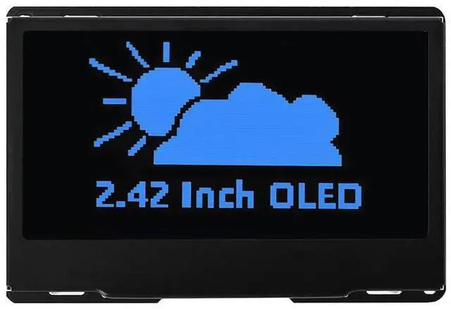 Main image of 2.42inch OLED Display Module - 128x64 Resolution, SPI/I2C Communication, Compatible with Raspberry Pi, Arduino, SSD1309 Driver Chip with Metal Case (Blue)