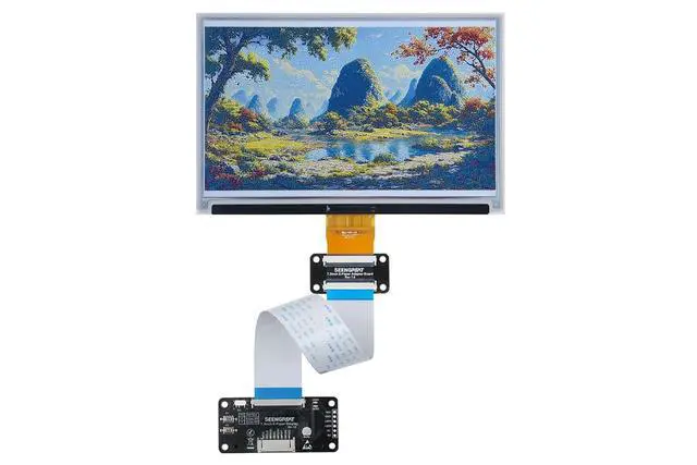 Alt view image 2 of 7 - 7.3inch Full Color E-Paper Display, E Ink Spectra 6 (E6), 800×480 SPI e-Ink Screen, Low Power, High Contrast, for Raspberry Pi, Arduino, Jetson, Shelf Labels, Price Tags