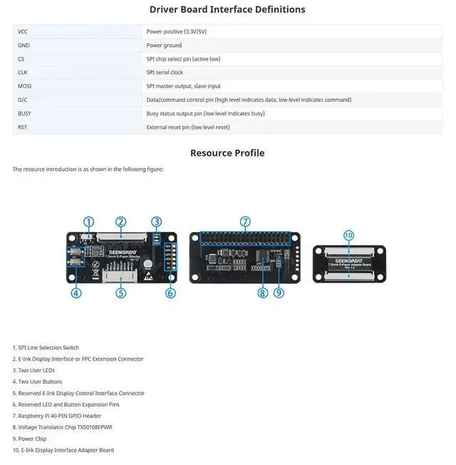 Alt view image 6 of 7 - 7.3inch Full Color E-Paper Display, E Ink Spectra 6 (E6), 800×480 SPI e-Ink Screen, Low Power, High Contrast, for Raspberry Pi, Arduino, Jetson, Shelf Labels, Price Tags