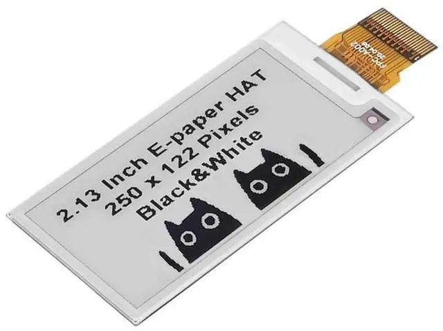 Main image of 2.13-inch E-Ink Display Screen, 250x122 Resolution, SPI Interface, Ideal for Arduino/Raspberry Pi, Shelf Labels, Industrial Instruments, Digital Signboards