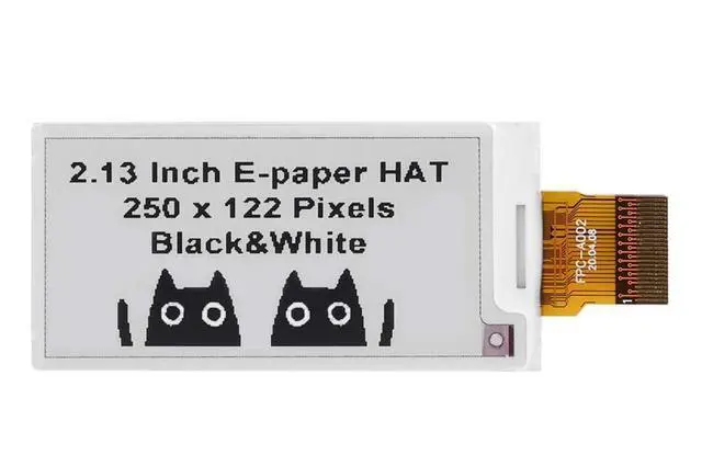 Alt view image 3 of 7 - 2.13-inch E-Ink Display Screen, 250x122 Resolution, SPI Interface, Ideal for Arduino/Raspberry Pi, Shelf Labels, Industrial Instruments, Digital Signboards