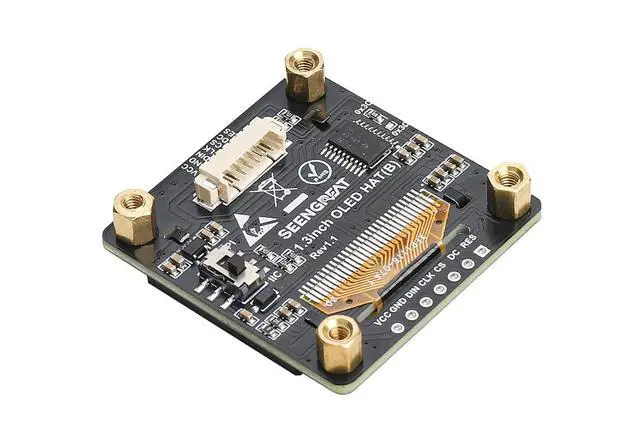 Alt view image 2 of 7 - 1.3 Inch OLED Display Module 128x64 SPI I2C SH1106 OLED Screen Compatible with Raspberry Pi for Arduino STM32 ESP32, 3.3V/5V MCU, Black White OLED Development Board