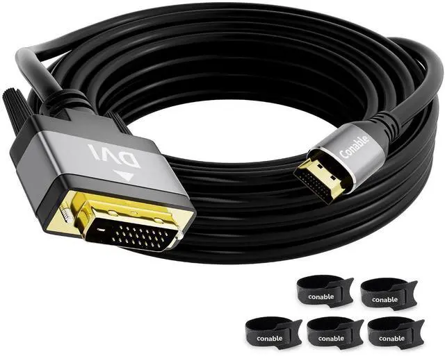 Main image of HDMI to DVI Cable 20FT, Bi-Directional DVI to HDMI Male to Male Cord, HDMI A to DVI-D Adapter, Gold-plated Connectors, Aluminum Shells, 1080P, for Computer, Monitor, Projector, Raspberry Pi, Xbox, PS3