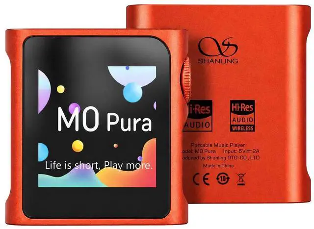 Main image of M0 Pura HiFi Music Player Portable Hi-Res Lossless MP3 Music Player, Dual CS43131 DAC,Bluetooth 5.0,APP Control,LDAC/SBC/AAC,3.5mm/Type-C Jack, 250mW@32, Supports up to 2TB SD Card, Orange