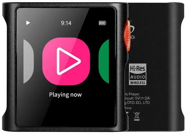 Main image of MP3 Player 2in1 Headphone DAC/Amp/Bluetooth/App Control, 1.7 * 1.7inch Mini M0 Pura Digital Audio Player HD Touch Screen, Support to 2TB, USB Type-C 3.5mm Jacks, Volume Konb (Black-Orange)
