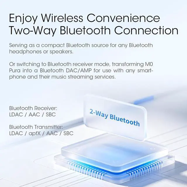 Alt view image 6 of 7 - MP3 Player 2in1 Headphone DAC/Amp/Bluetooth/App Control, 1.7 * 1.7inch Mini M0 Pura Digital Audio Player HD Touch Screen, Support to 2TB, USB Type-C 3.5mm Jacks, Volume Konb (Black-Orange)