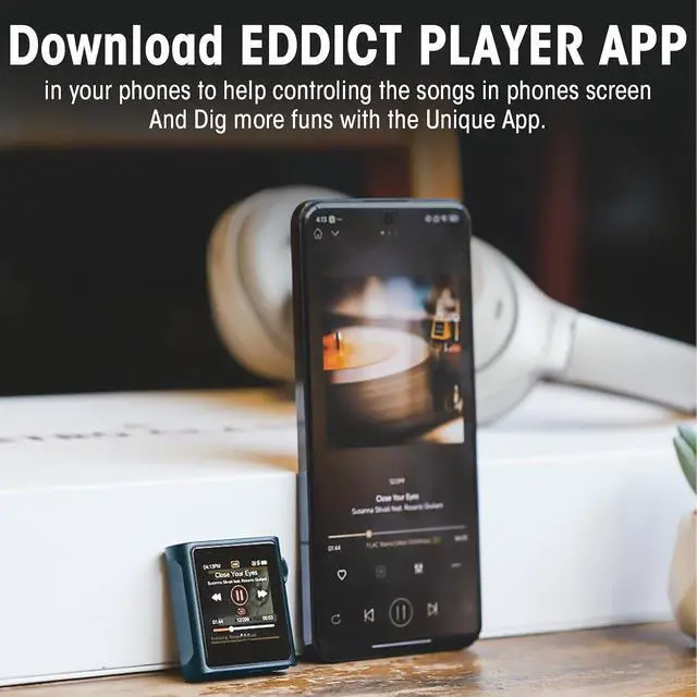 Alt view image 3 of 7 - M0 Pro 1.7 * 1.7inch Mini MP3 Player with BluetoothPremium DAC forfor Phones Tablets pc etc, Digital Audio Player HD Touch Screen, Support to 2TB, USB Type-C 3.5mm Jacks,Volume KonbBlue