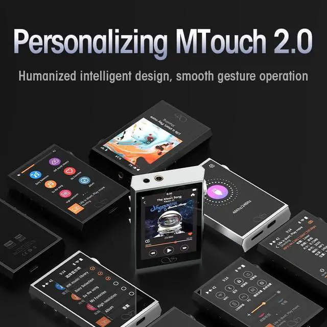 Alt view image 3 of 6 - M1 Plus Protable Music Player M1Plus Fi-Fi MP3 Player High-Definition Lossless ES9069Q DAC Dual SGM8262 Amplifier PCM768 DSD512 Bluetooth 5.2 LDAC WiFi DLNA Grey