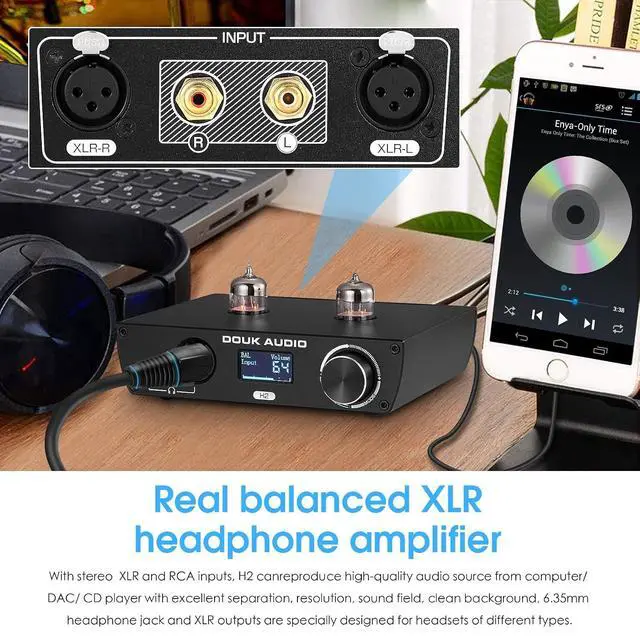 Alt view image 2 of 7 - HiFi Vacuum Tube Headphone Amplifier Balanced XLR Desktop Audio Amp for Headsets