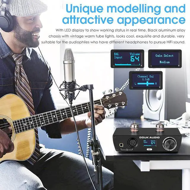 Alt view image 5 of 7 - HiFi Vacuum Tube Headphone Amplifier Balanced XLR Desktop Audio Amp for Headsets