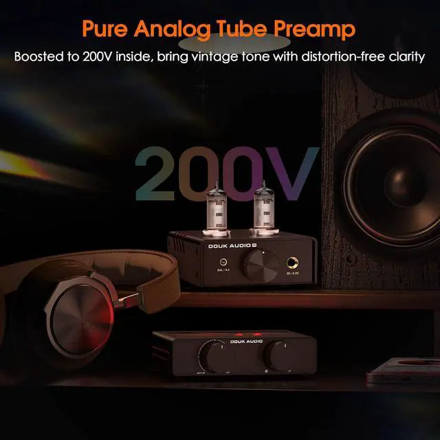 Alt view image 3 of 7 - P5 Mini Tube Headphone Amplifier: 4.4mm Balanced & 6.35mm Output Preamp for Hi-Fi Desktop StudioDual-Mono DesignOp-Amp Tube RollingAdjustable Gain 16-600